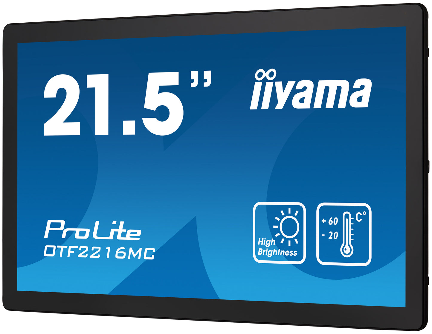 IIYAMA 22W LCD Projective Capacitive 10-Points Touch Full HD Bezel Free VA / Open Frame for Semi Outdoor use
