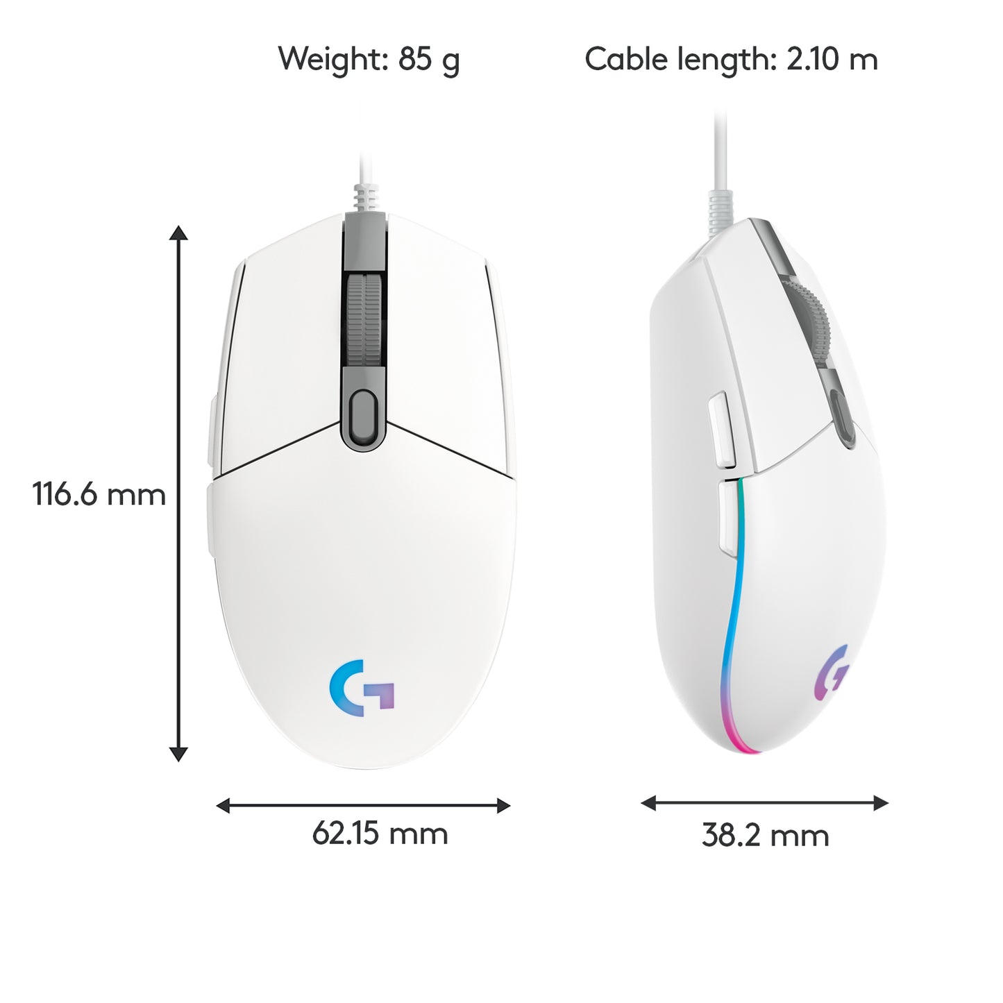 Logitech G203 LIGHTSYNC Gaming Mouse WHITE
