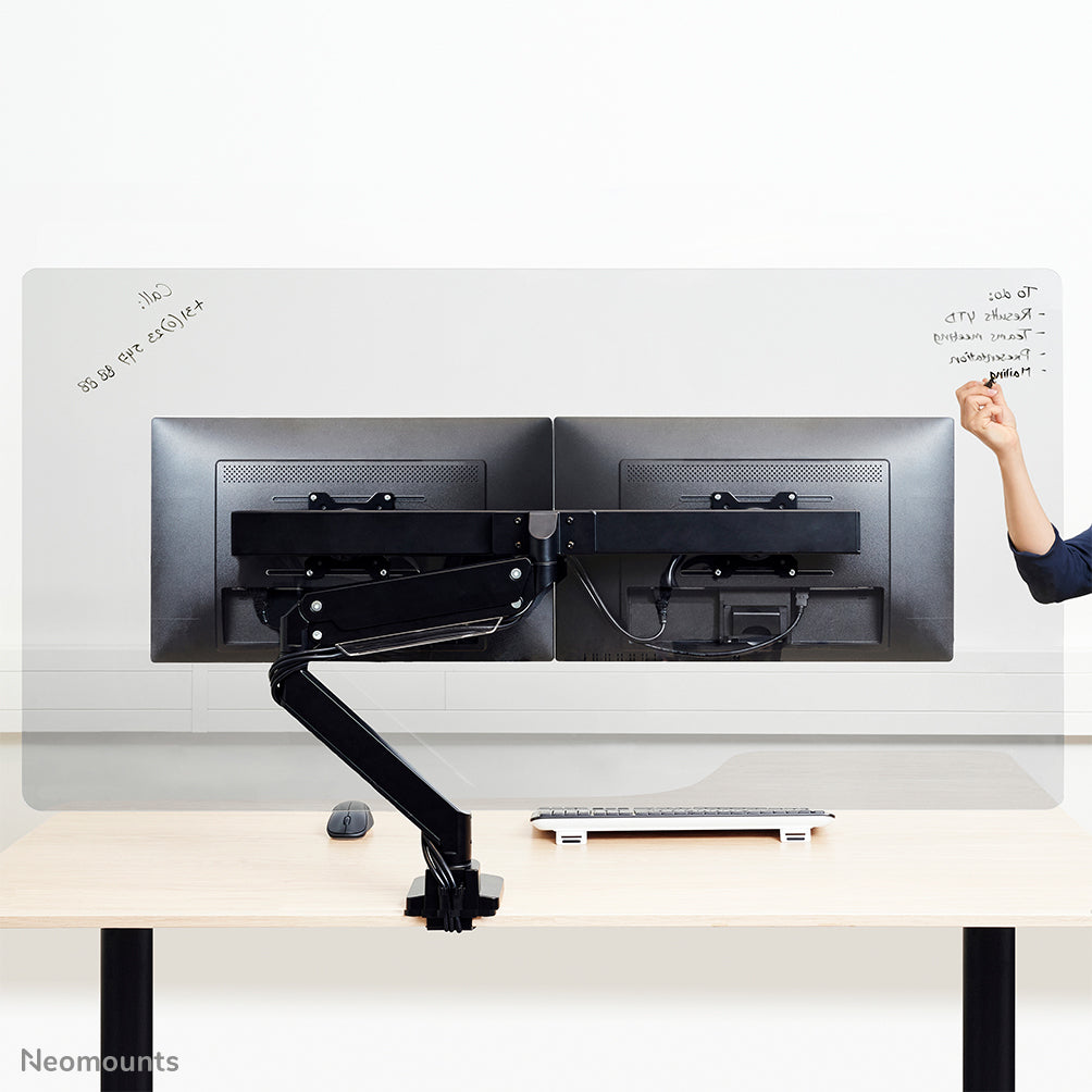 Transparent Protection Screen for dual monitor use - assembly on VESA 100x100 mm