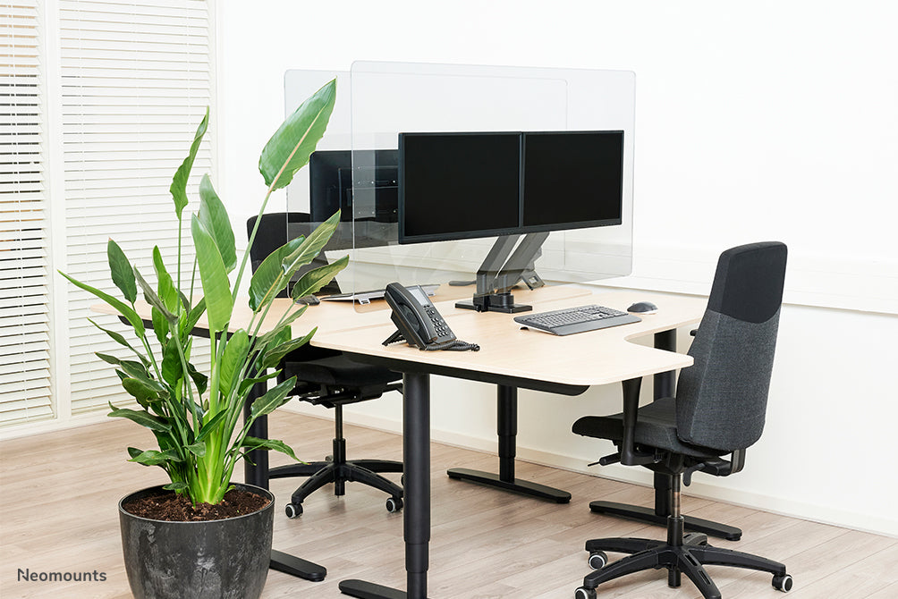 Transparent Protection Screen for dual monitor use - assembly on VESA 100x100 mm