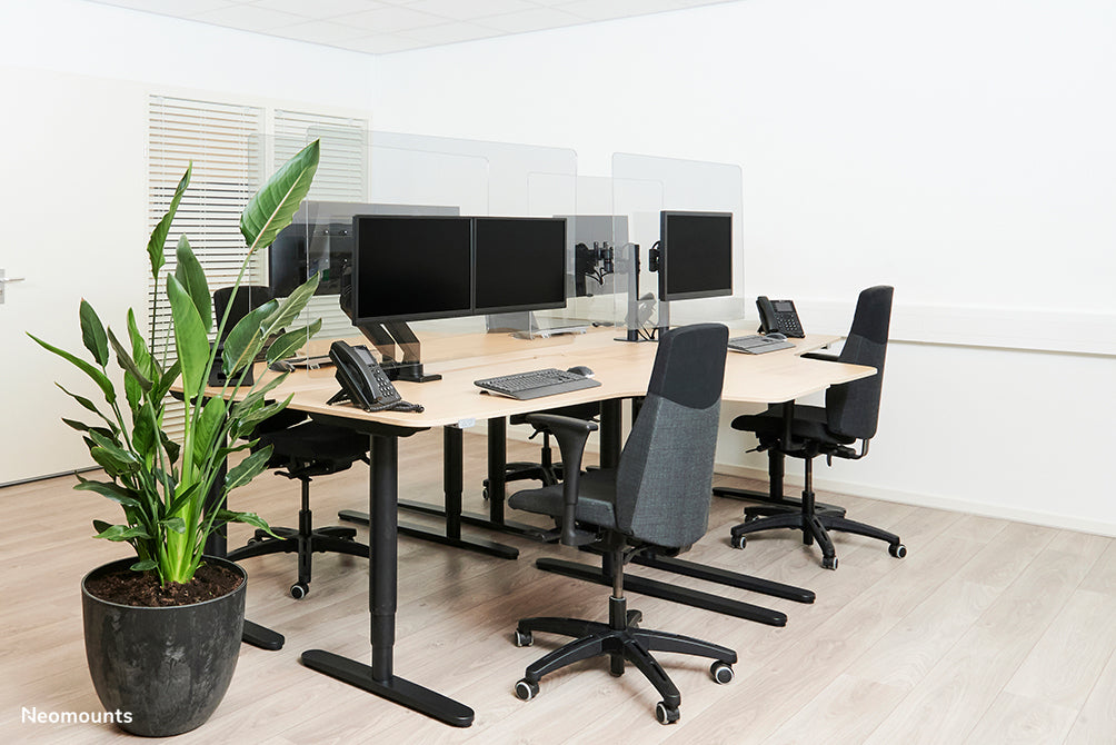 Transparent Protection Screen for dual monitor use - assembly on VESA 100x100 mm