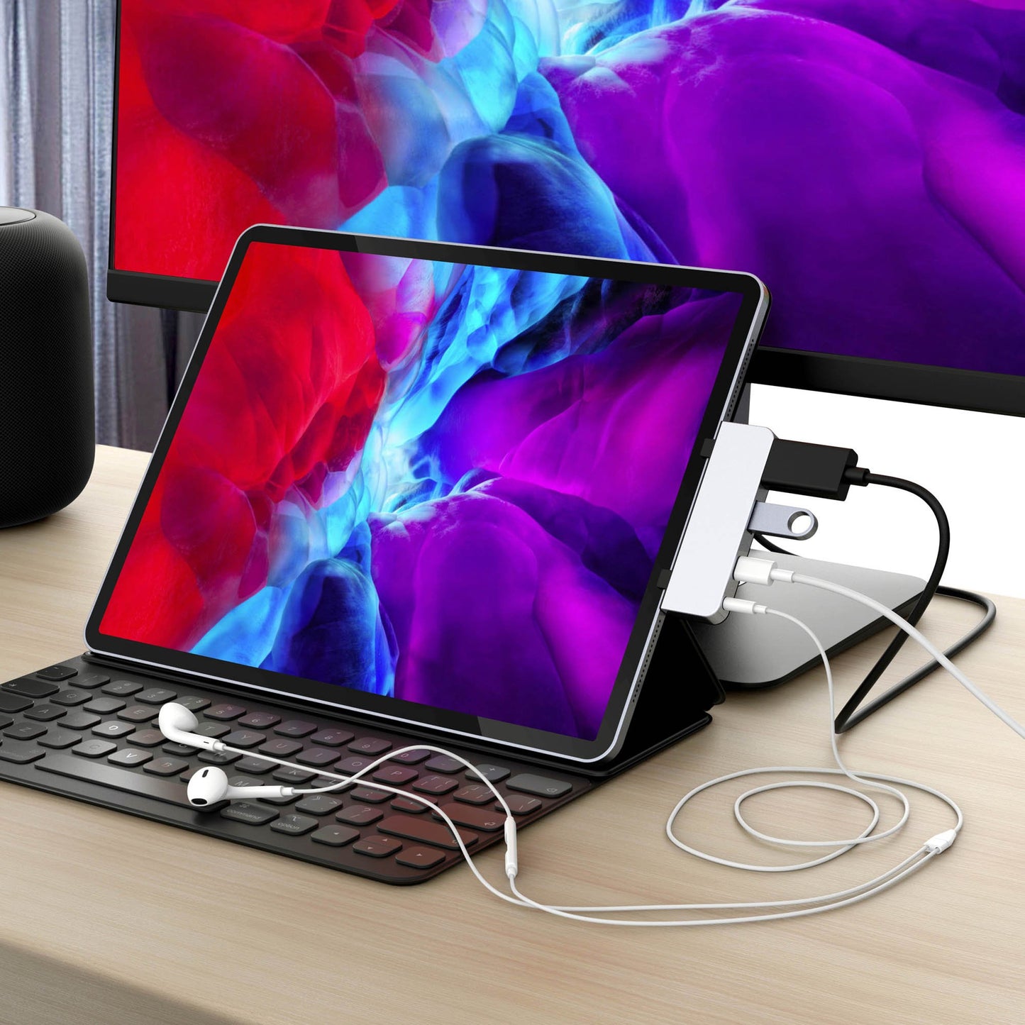 HyperDrive 4-in-1 USB-C Hub for iPad Pro HD319E-GRAY
