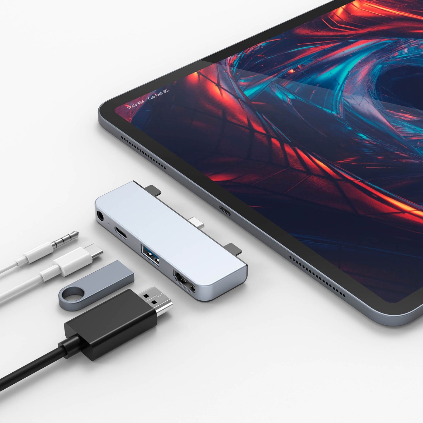 HyperDrive 4-in-1 USB-C Hub for iPad Pro HD319E-GRAY