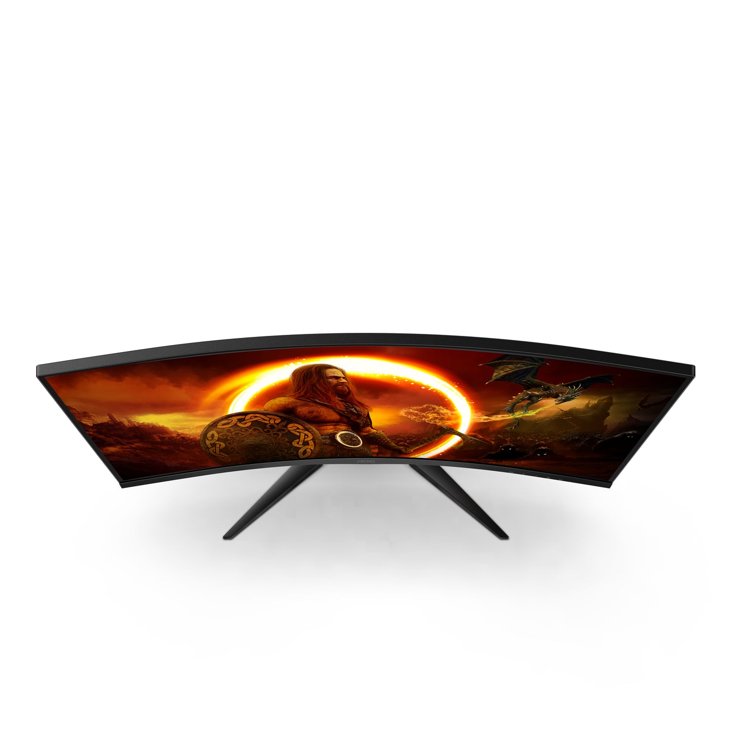 AOC Curved Gaming Monitor, 32inch, Full HD, VA Panel, 2x HDMI,   DisplayPort, 1ms, 240Hz, AMD FreeSync, narrow bezel, Black/Red