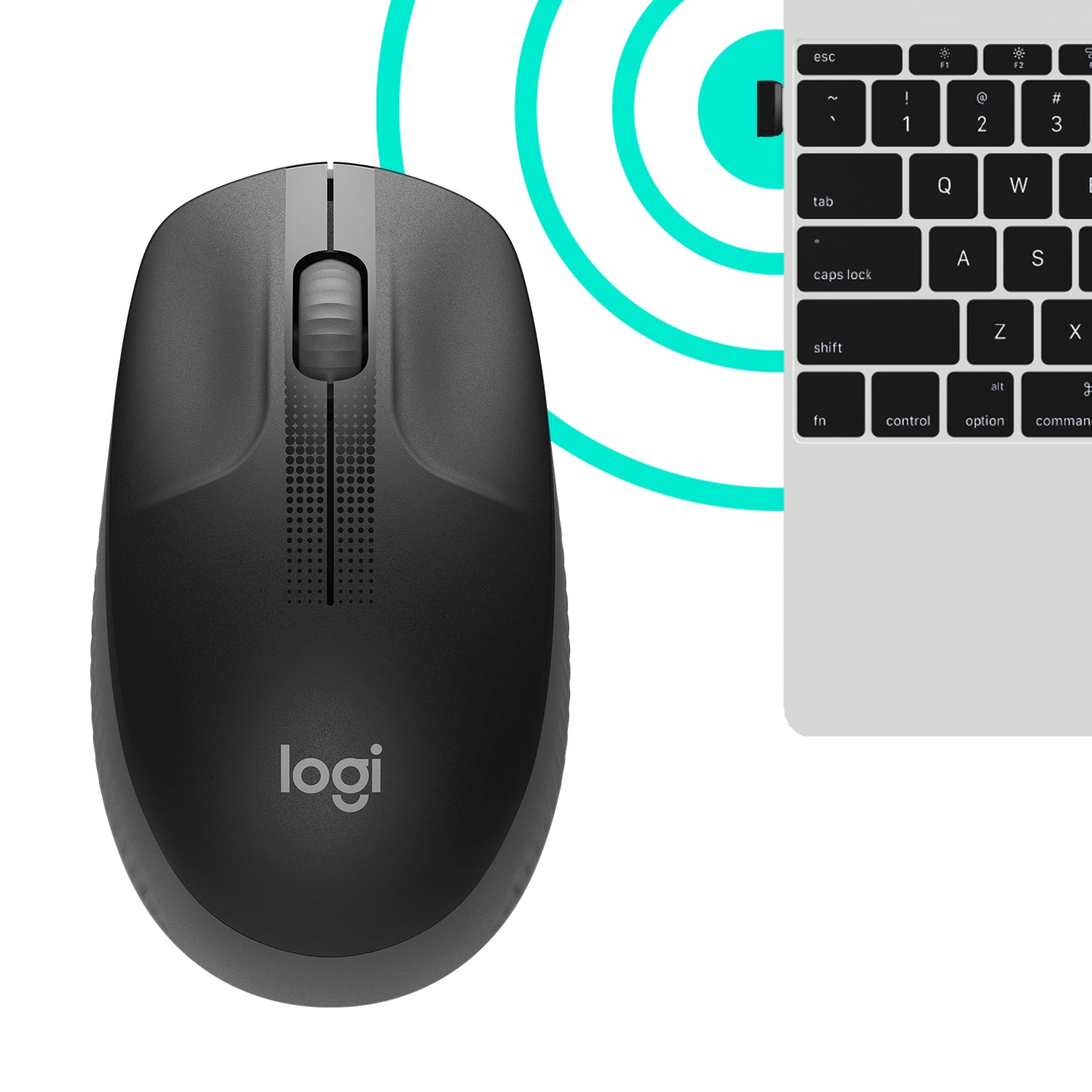 Logitech wireless mouse m190 black