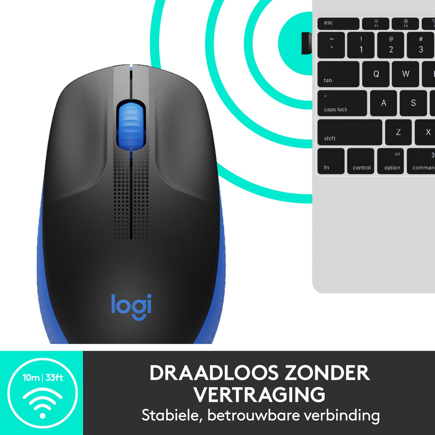 Logitech wireless mouse m190 blue