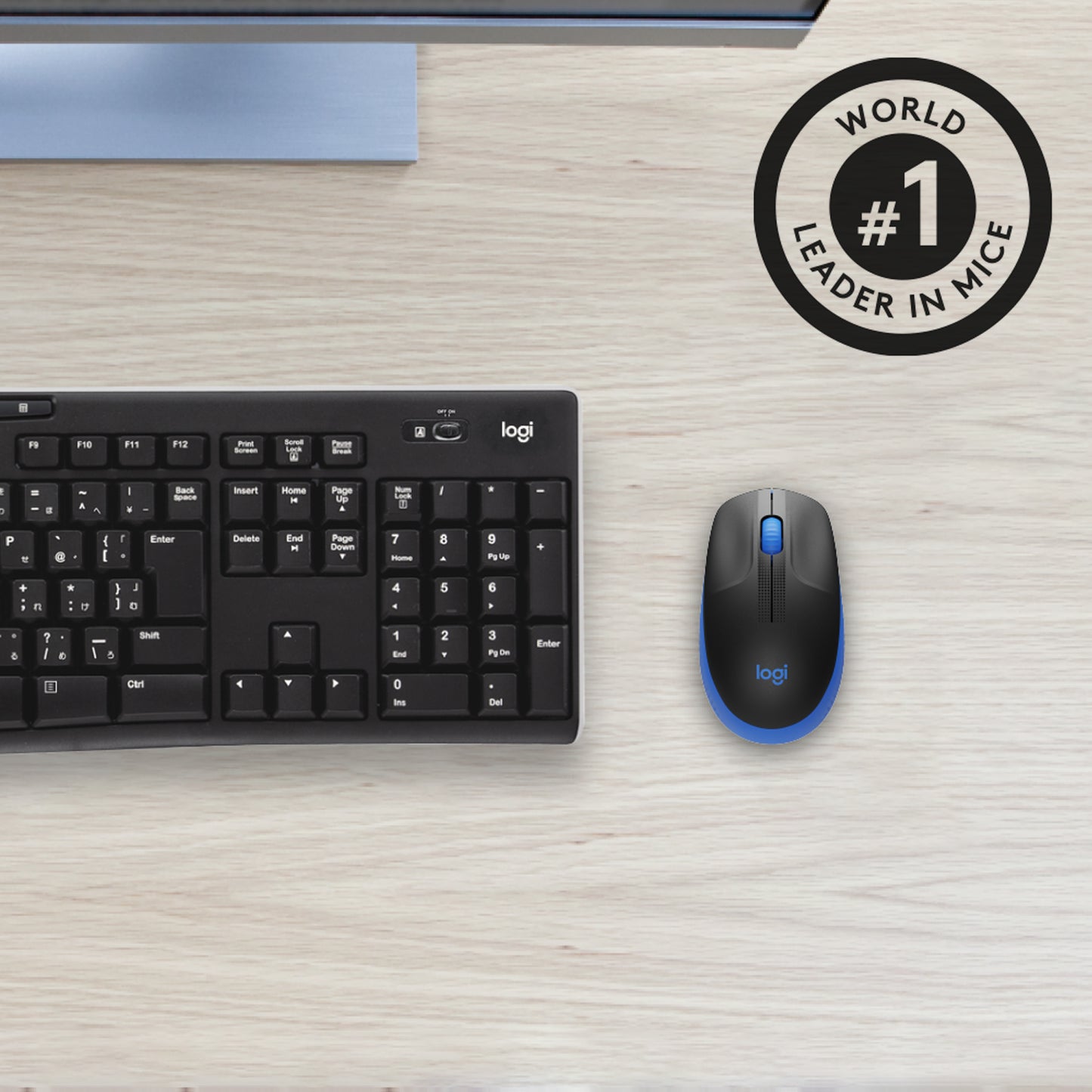 Logitech wireless mouse m190 blue