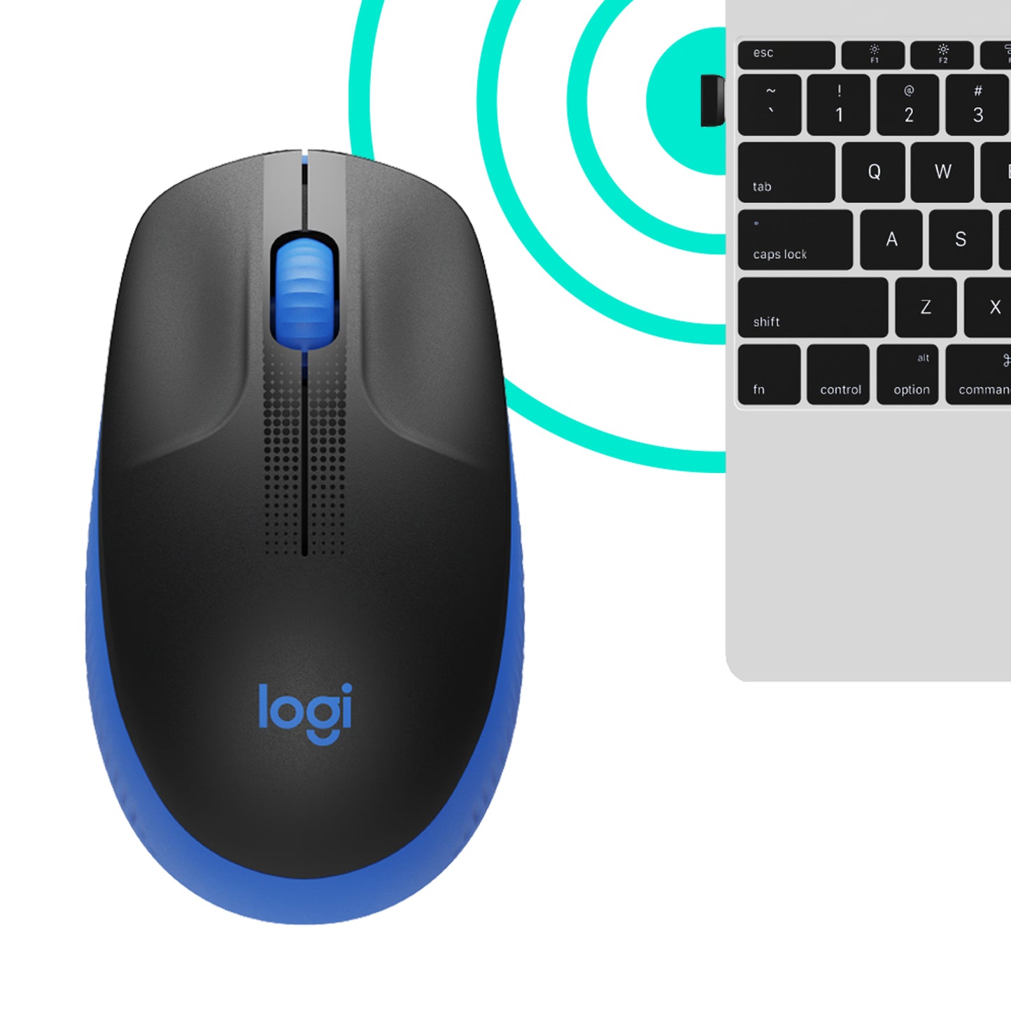 Logitech wireless mouse m190 blue