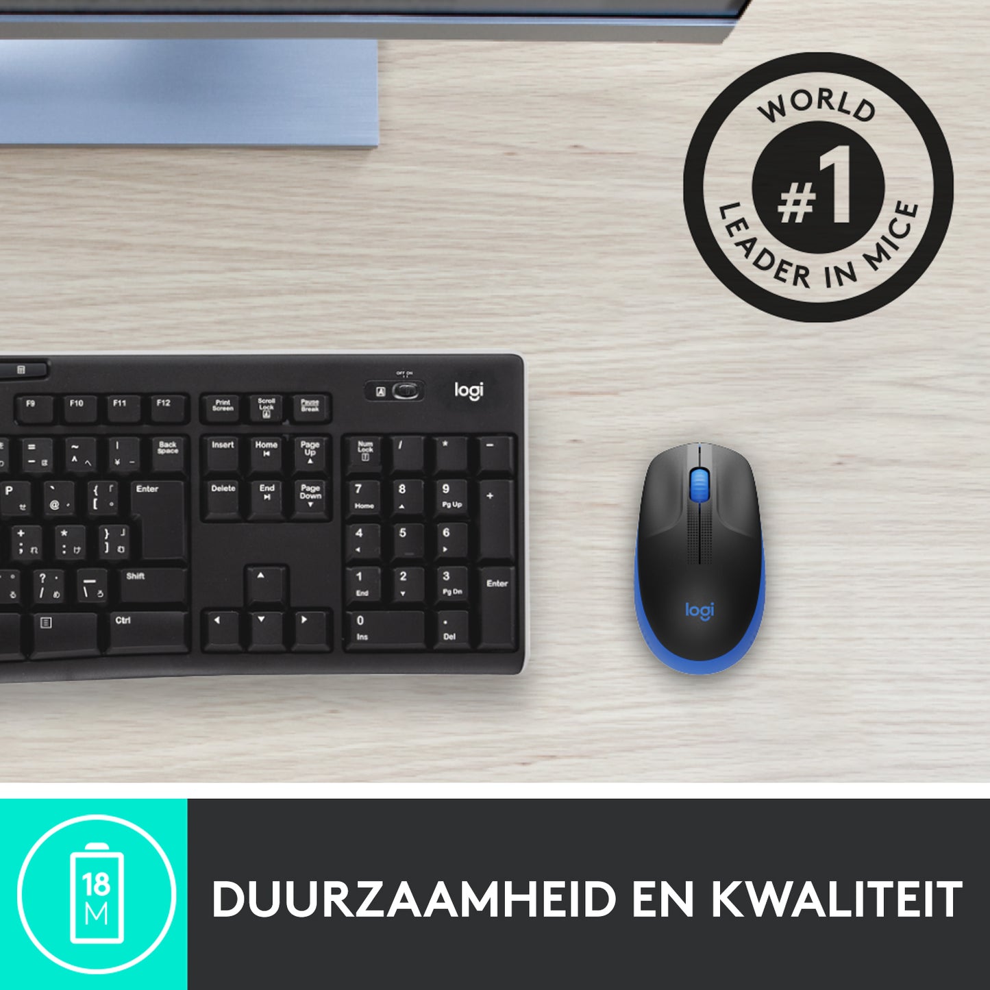 Logitech wireless mouse m190 blue