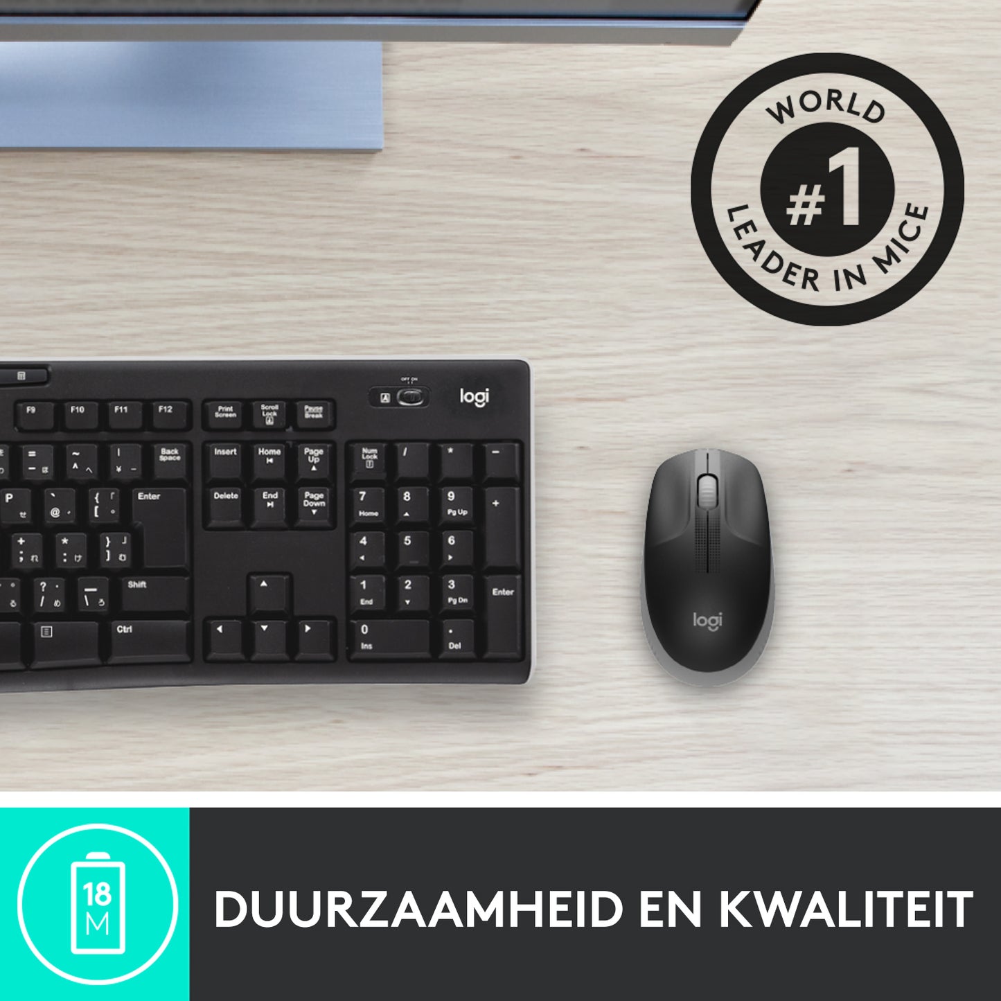 Logitech wireless mouse m190 grey