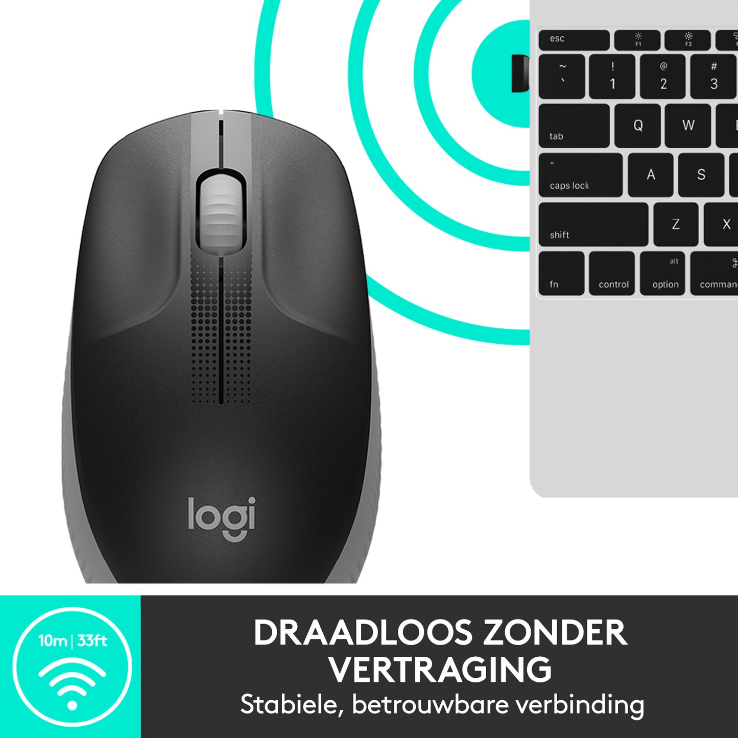 Logitech wireless mouse m190 grey