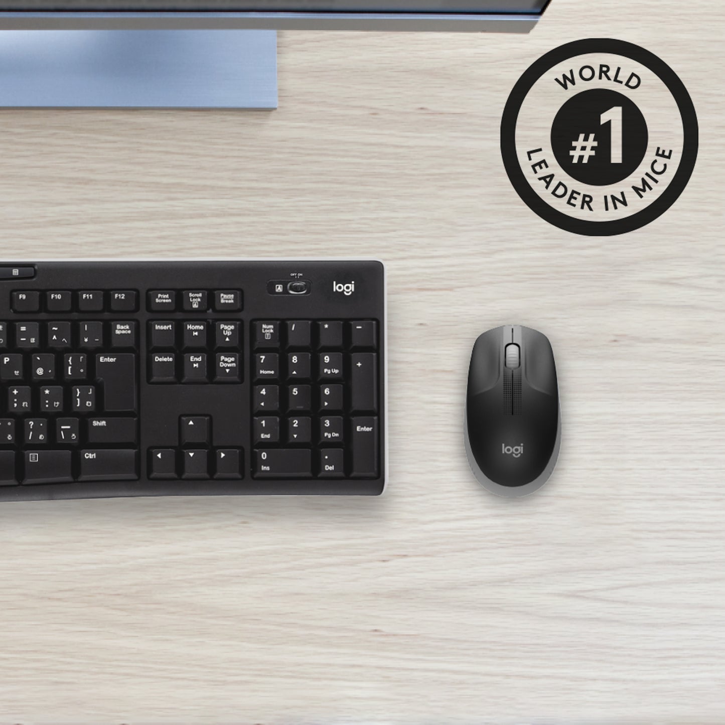 Logitech wireless mouse m190 grey