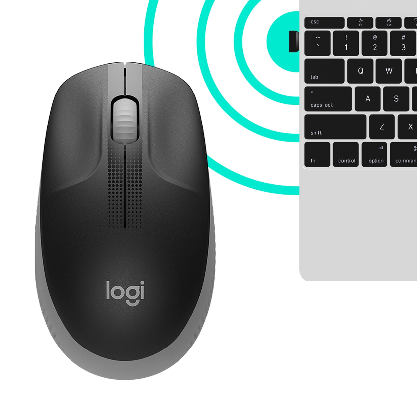 Logitech wireless mouse m190 grey