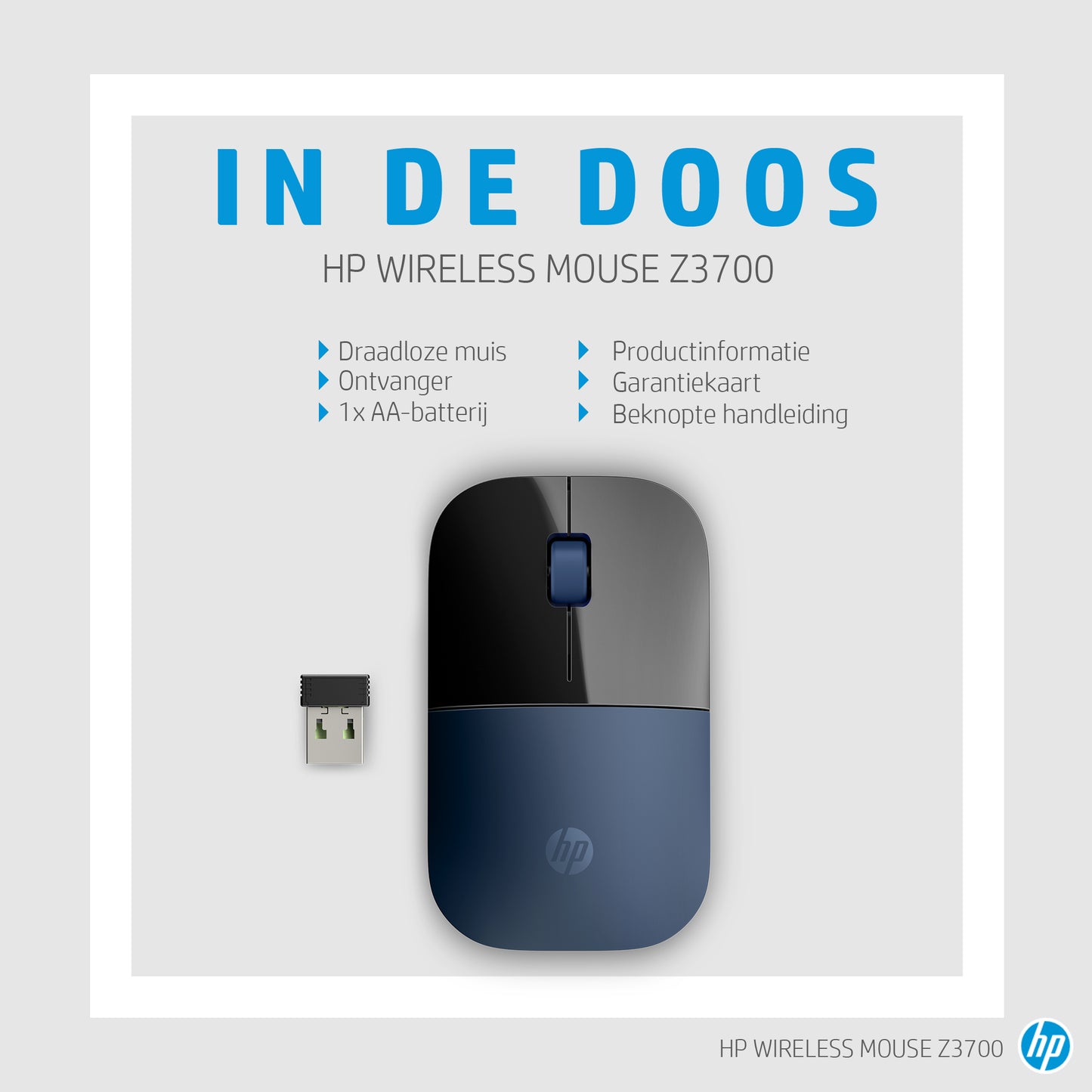 HP draadloze muis Z3700 blauw