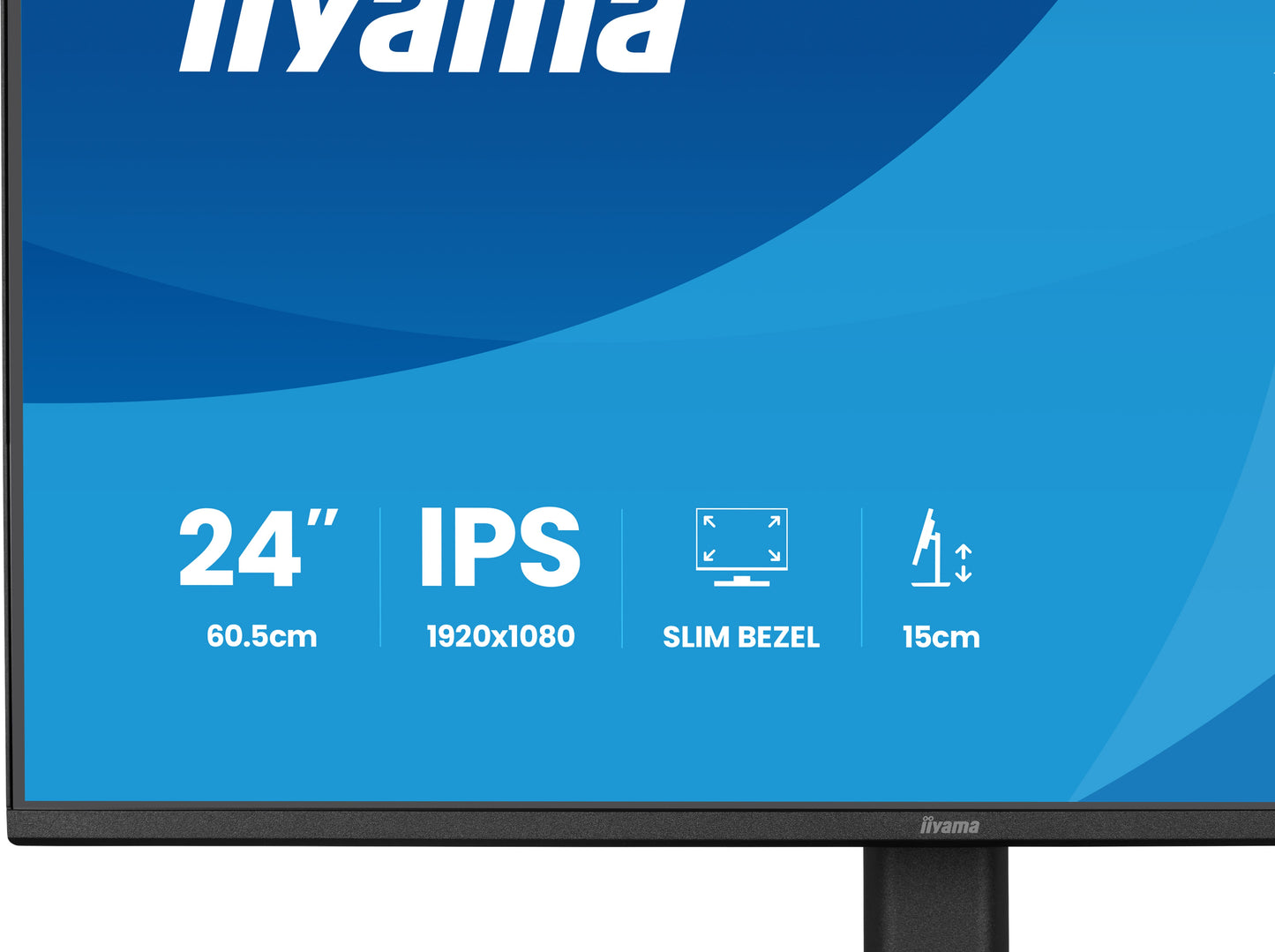 Iiyama Prolite XB2491H-B1 24WIDE LCD, 1920 x 1080, 120 Hz IPS panel, LED Bl., Adaptive Sync, Pivot, Height Adjust.(15cm), 350 cd/m², 1500:1