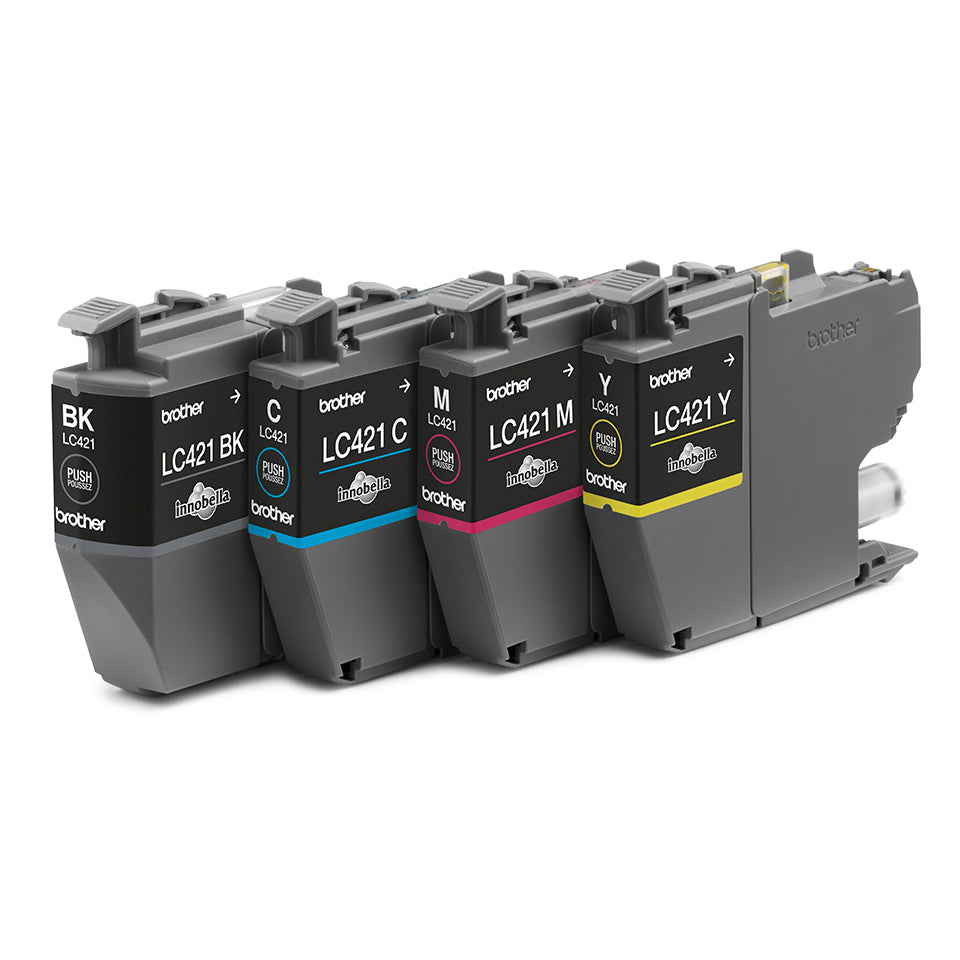 BROTHER 4-pack of Black Cyan Magenta and Yellow 200-page standard capacity ink cartridges for DCP-J1050DW MFC-J1010DW and DCP-J11