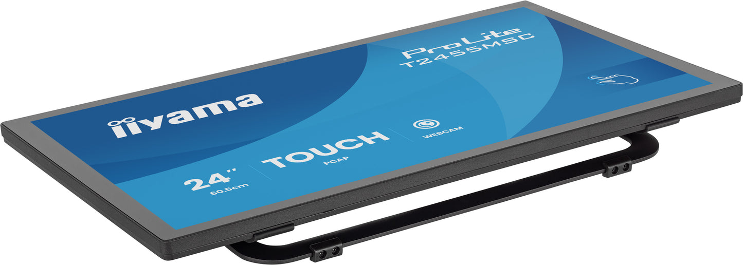 Iiyama Prolite T2455MSC-B2 24WIDE LCD Touch Screen, 1920 x 1080, 120 Hz IPS panel, LED Bl., Flat Bezel Free Glass Front, Speakers, HDMI, Di