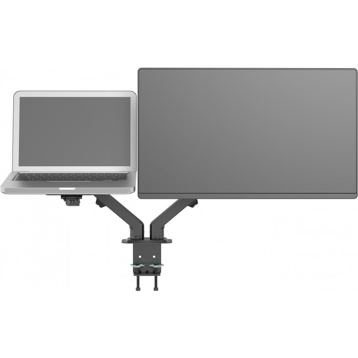 VISION Monitor Desk Arm Dual Matt Black VFM-DAD/4
