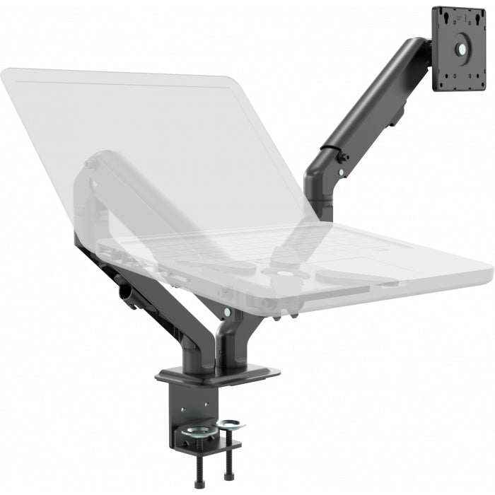 VISION Monitor Desk Arm Dual Matt Black VFM-DAD/4