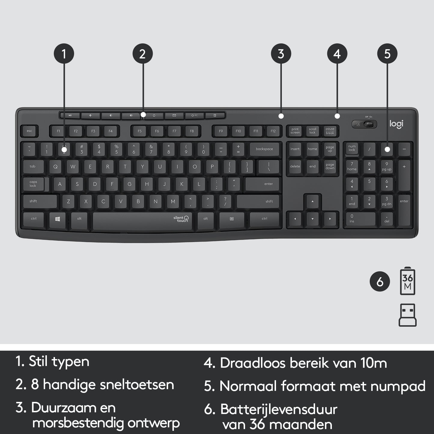 Logitech MK295 silent wireless desktop