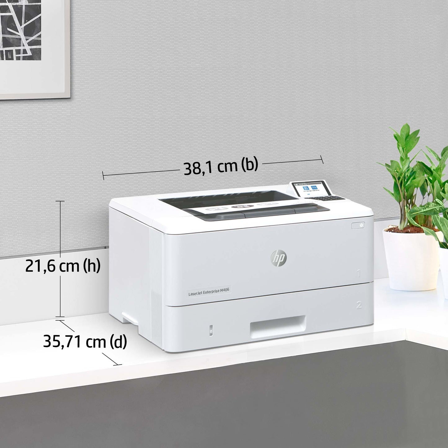 HP LaserJet Enterprise M406dn A4 mono Laser 38ppm