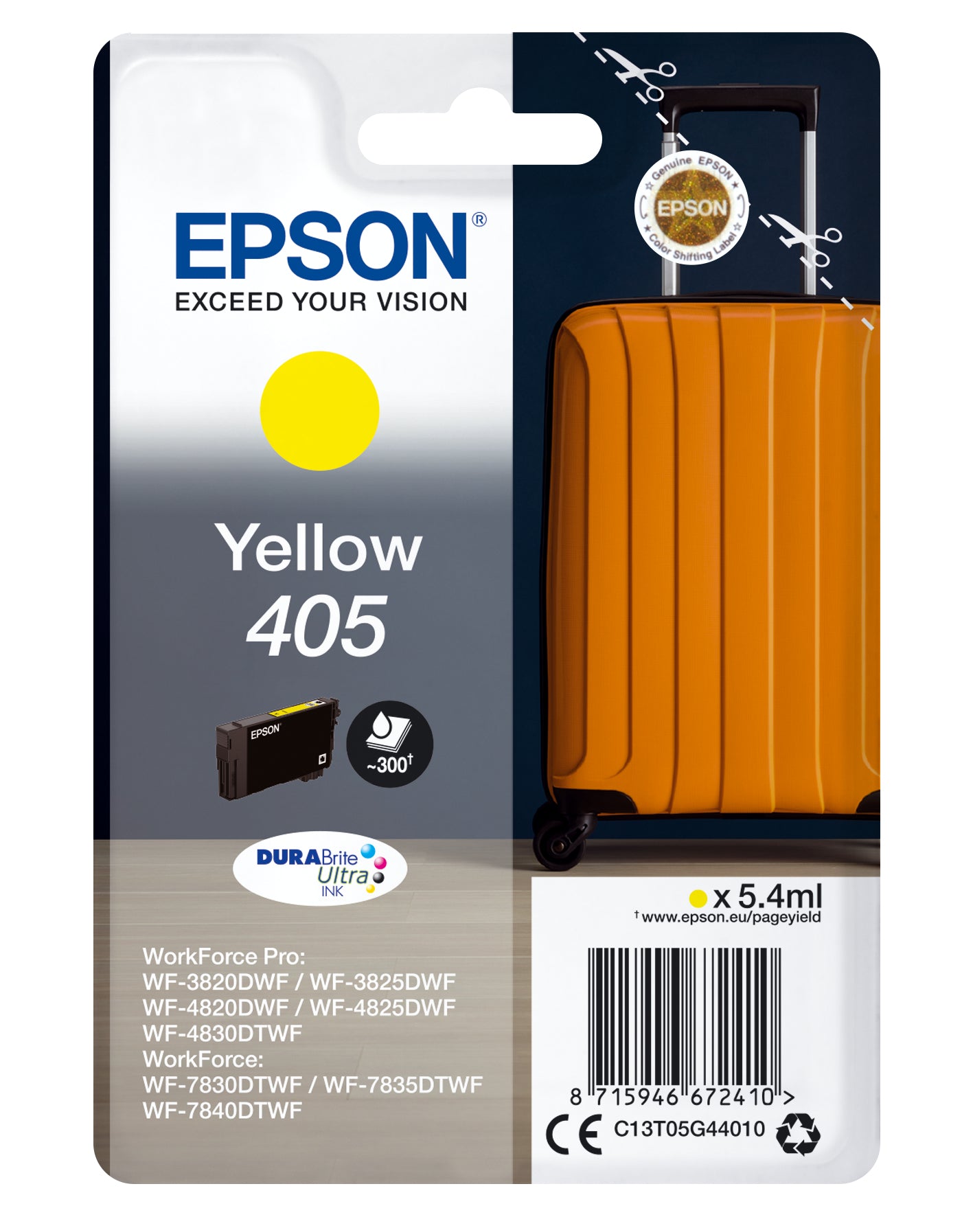 Singlepack Yellow 405 DURABrite Ultra In C13T05G44010