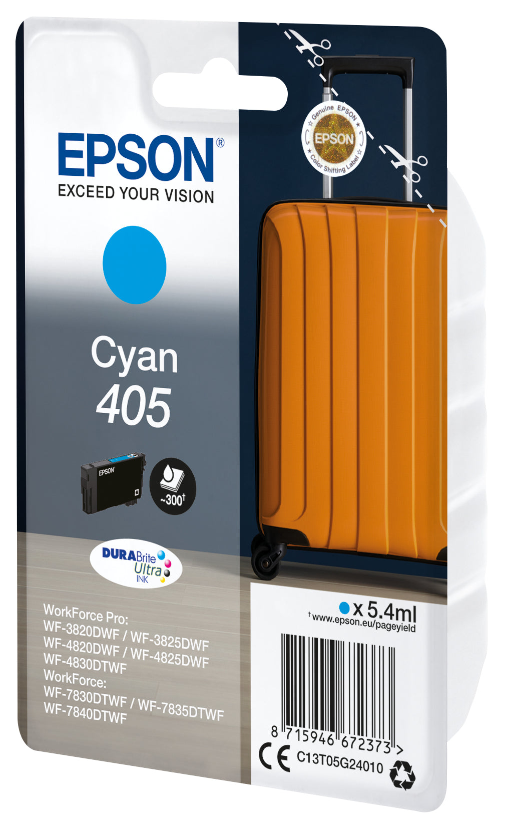 Ink Cartridges DURABrite Ultra 405 Cyan C13T05G24010