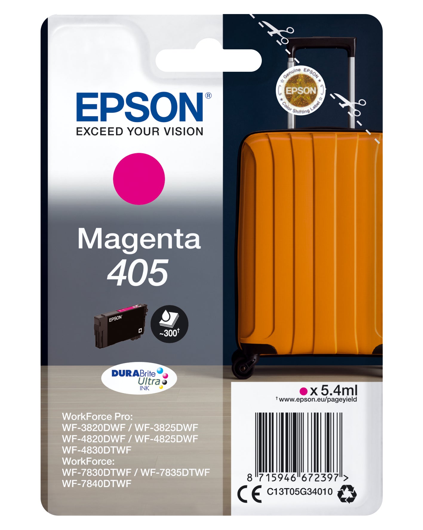 Singlepack Magenta 405 DURABrite Ultra C13T05G34010