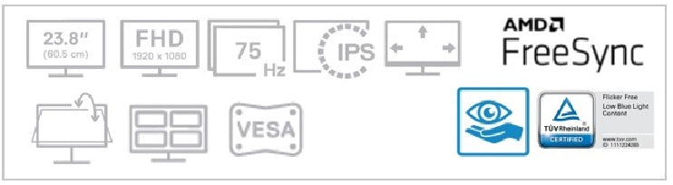 Dell 24 Monitor S2421HN -60.45cm DELL-S2421HN
