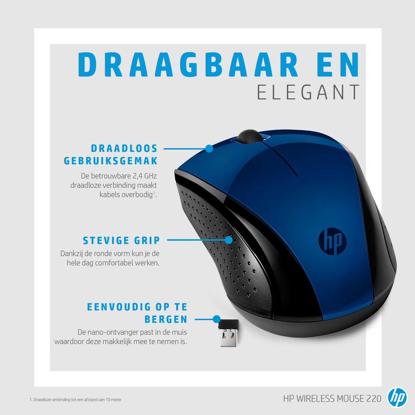 HP Draadloze Muis 220 Blauw