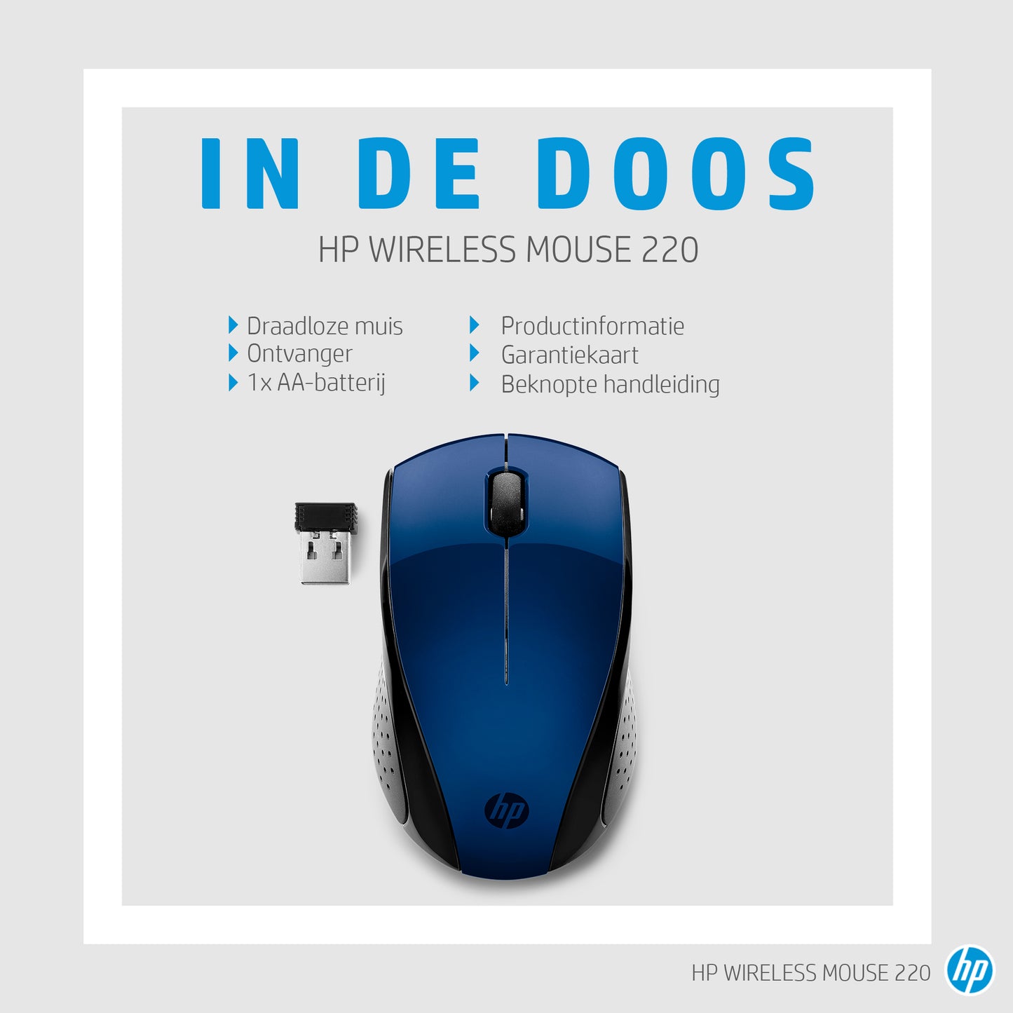 HP Draadloze Muis 220 Blauw