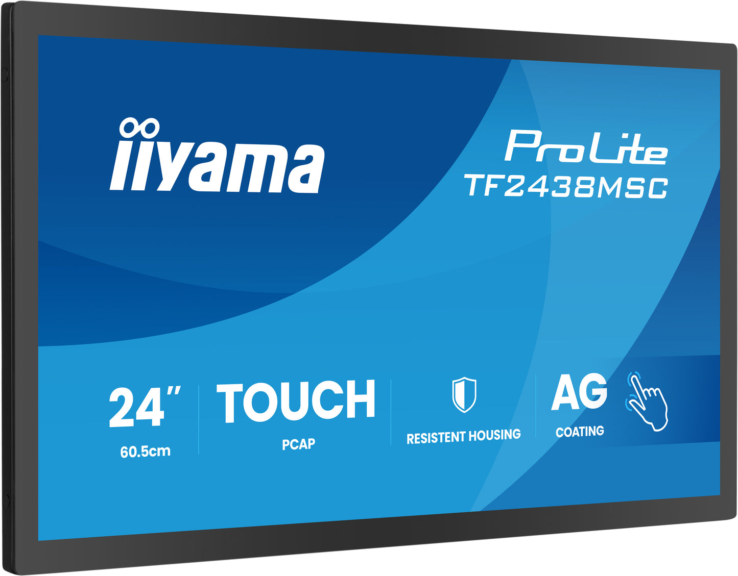 24iWIDE LCD Bonded DeepContrast Projective Capacitive Bezel Free 10-Points Touch Screen 1920 x 1080 120 Hz IPS panel LED Bl. Flat BezelFree