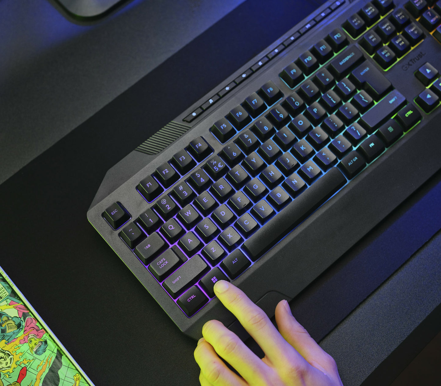 Trust GXT836 EVOCX GAMING KEYBOARD BE Zwart
