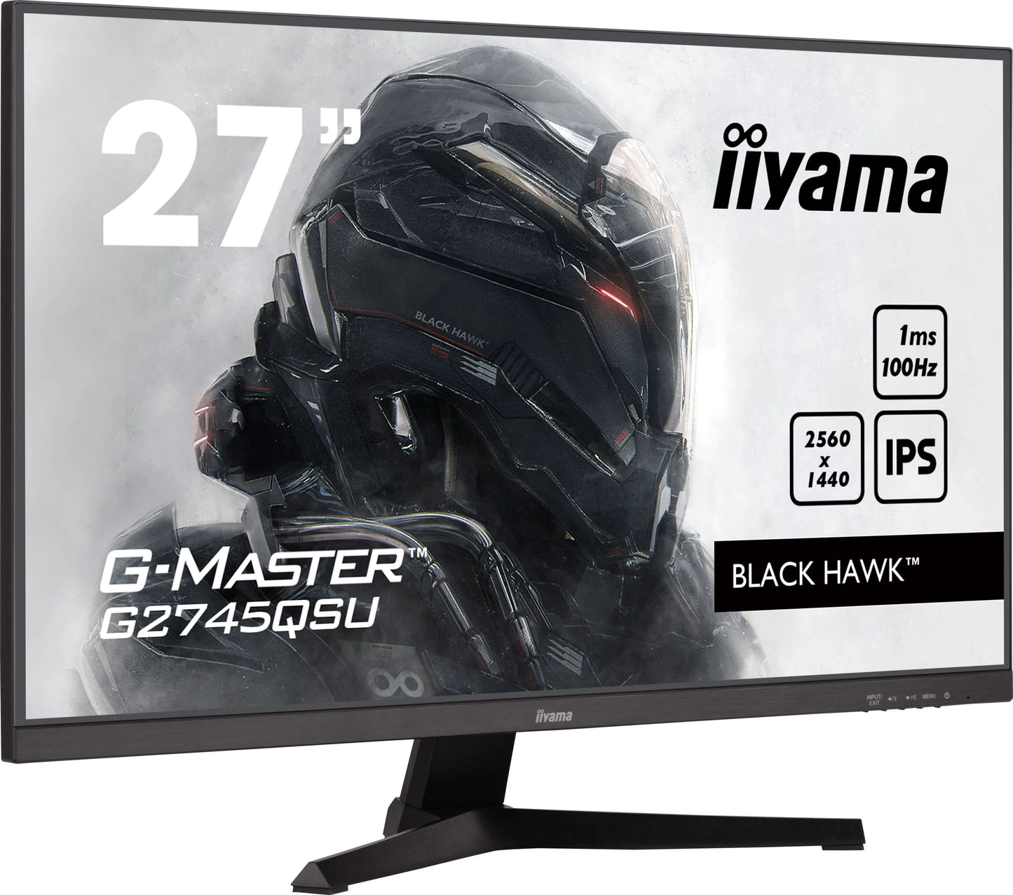 IIYAMA 27WIDE LCD  G-Master Black Hawk  2560 x 1440  QHD  IPS panel  USB-Hub(2xOut v3.2)  Adaptive Sync   300 cd/m²  80.000.000:1 ACR