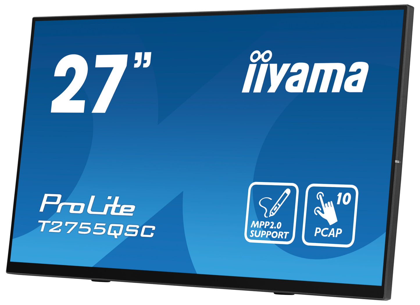 IIYAMA 27W LCD Bonded Projective Capacitive 10-Points Touch QHD Bezel Free IPS