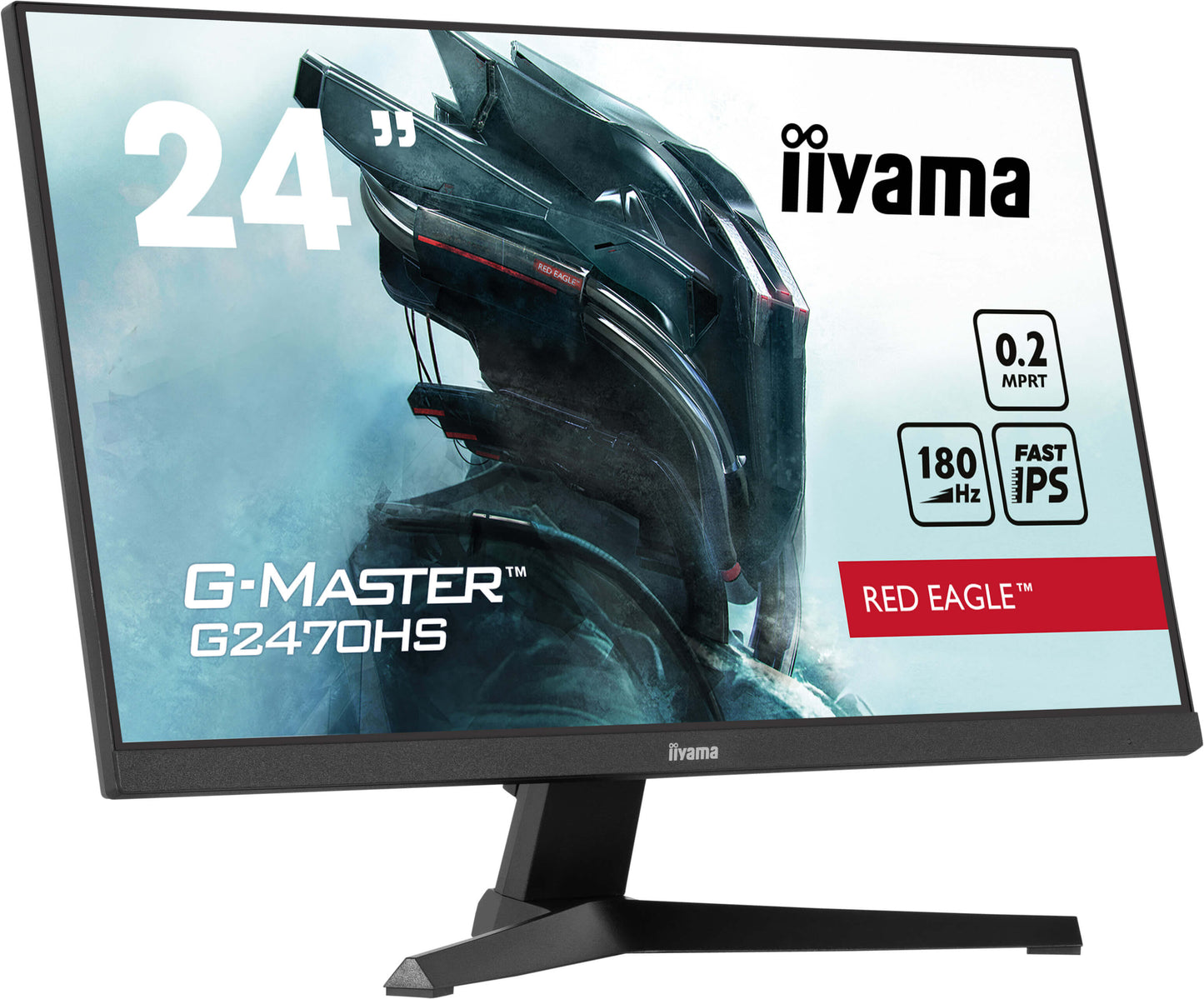 IIYAMA G-MASTER G2470HS-B1 23.8, 60.5cm Fast IPS 1920 x 1080 @180Hz (2.1 megapixel Full HD, DisplayPort) 16:9 300 cd/m² 1000:1  0.2ms HDMI