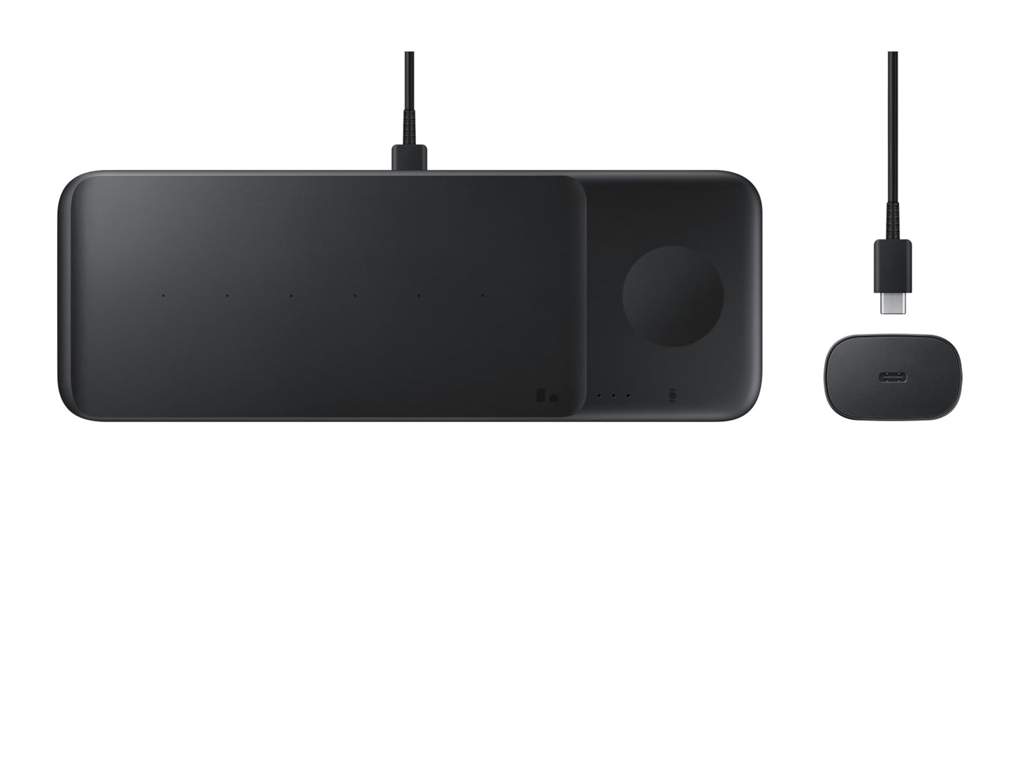WIRELESS CHARGER TRIO - FAST 7.5W X2, 3.5WX1, - ZWART