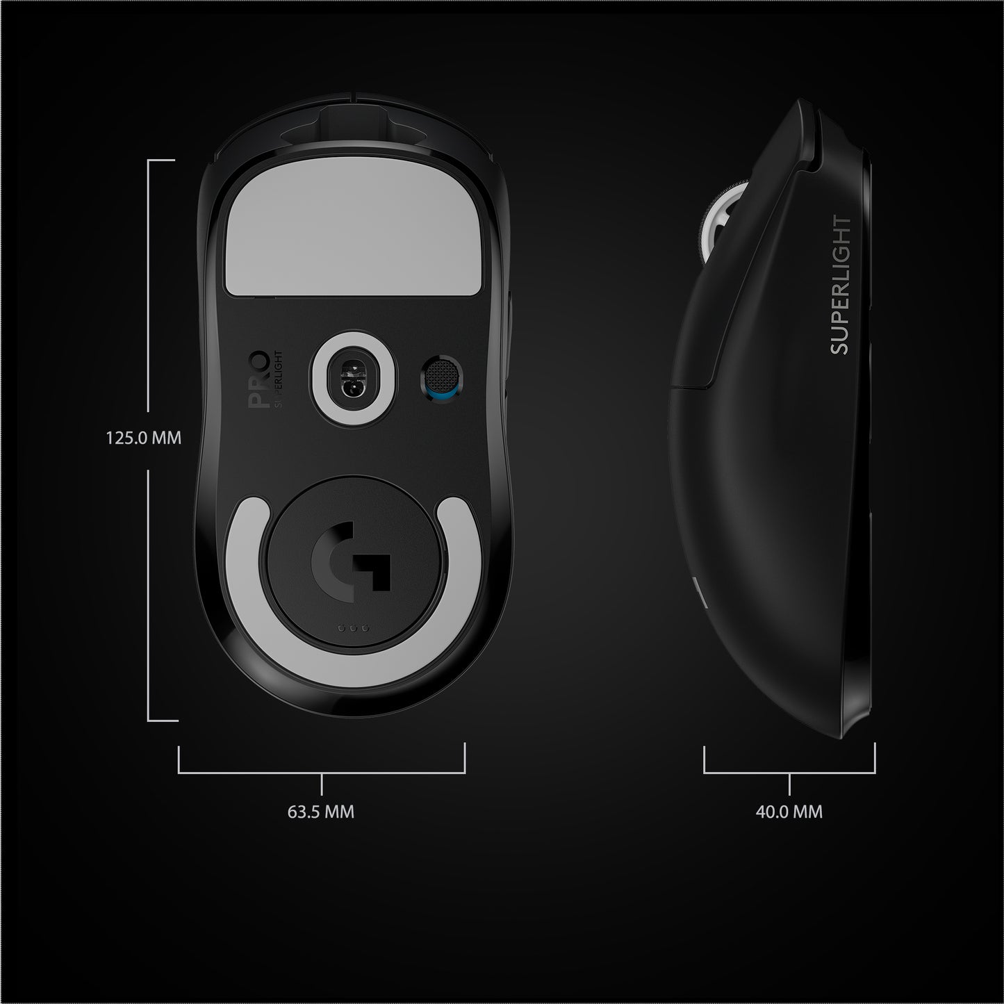 Logitech Mouse Pro X Superlight Lightspeed Wireless Black