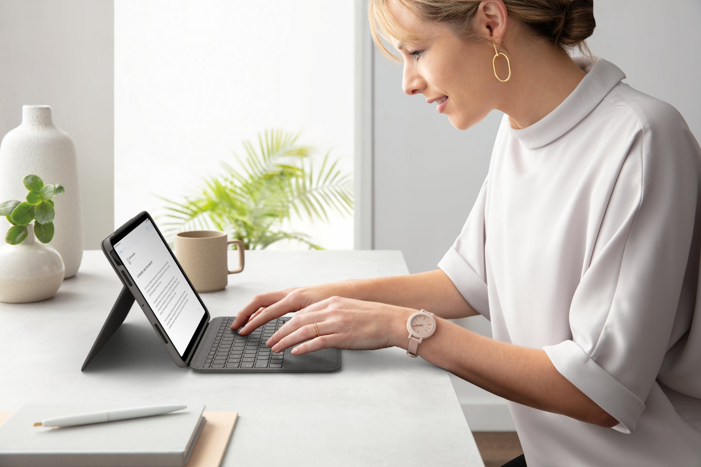 Logitech Folio Touch for iPad Air 11-inch (M2 & M3) & iPad Air (5th gen) - OXFORD GREY - Azerty