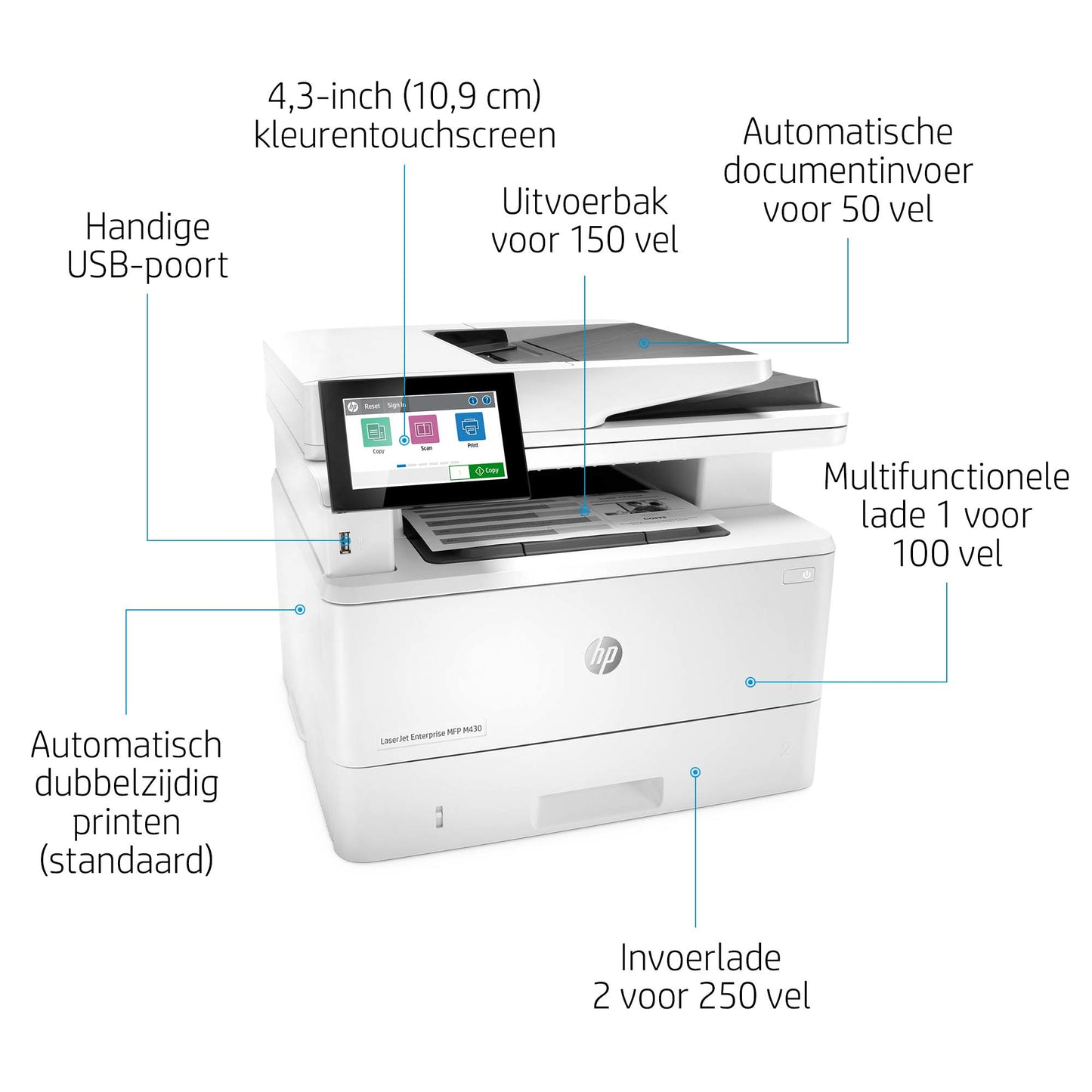 HP LaserJet Ent MFP M430f Printer SHOW-I 3PZ55A*SHOW-IT