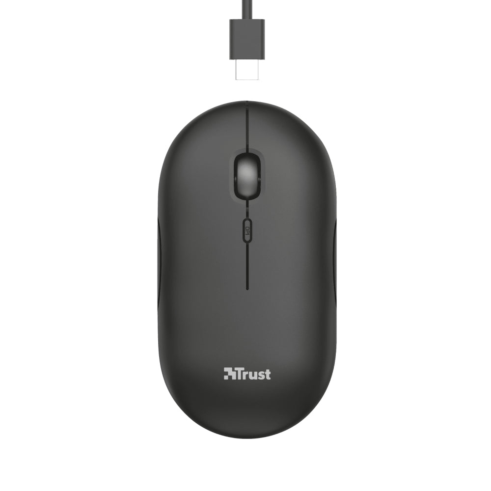 TRUST PUCK WRL RCHRGABLE MOUSE BLK