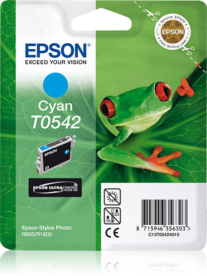 T0542 Cyan Cartridge - Retail Pack (untagged) for Stylus Photo R800/1800