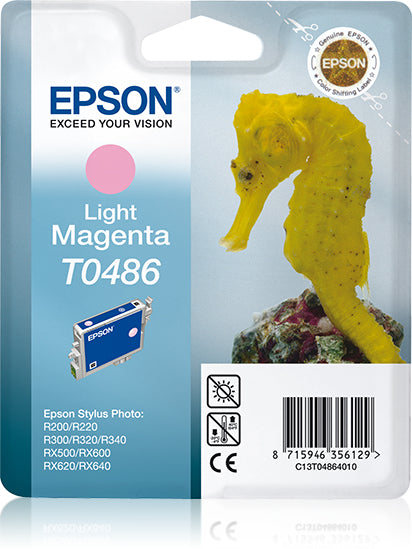 EPSON T0486 inktcartridge licht magenta standard capacity 13ml 430 pagina s 1-pack blister zonder alarm