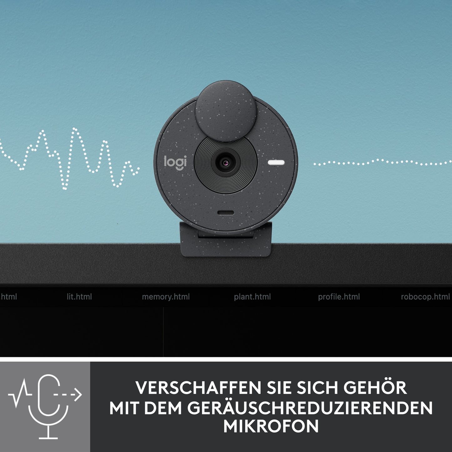 Logitech Brio 300 Full HD Webcam met Afdekbare Lens, Microfoon met ruisonderdrukking, USB-C