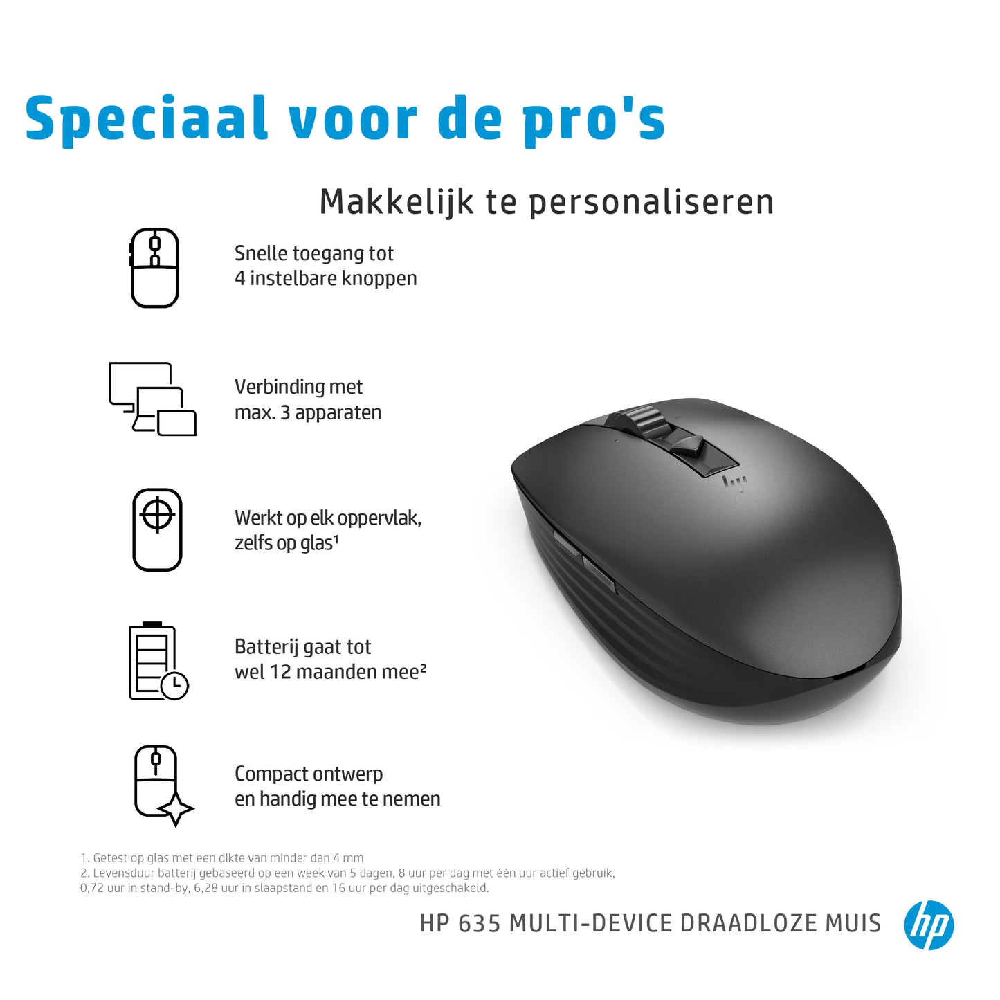 HP Mult-Dvc 635 BLK WRLS Mouse