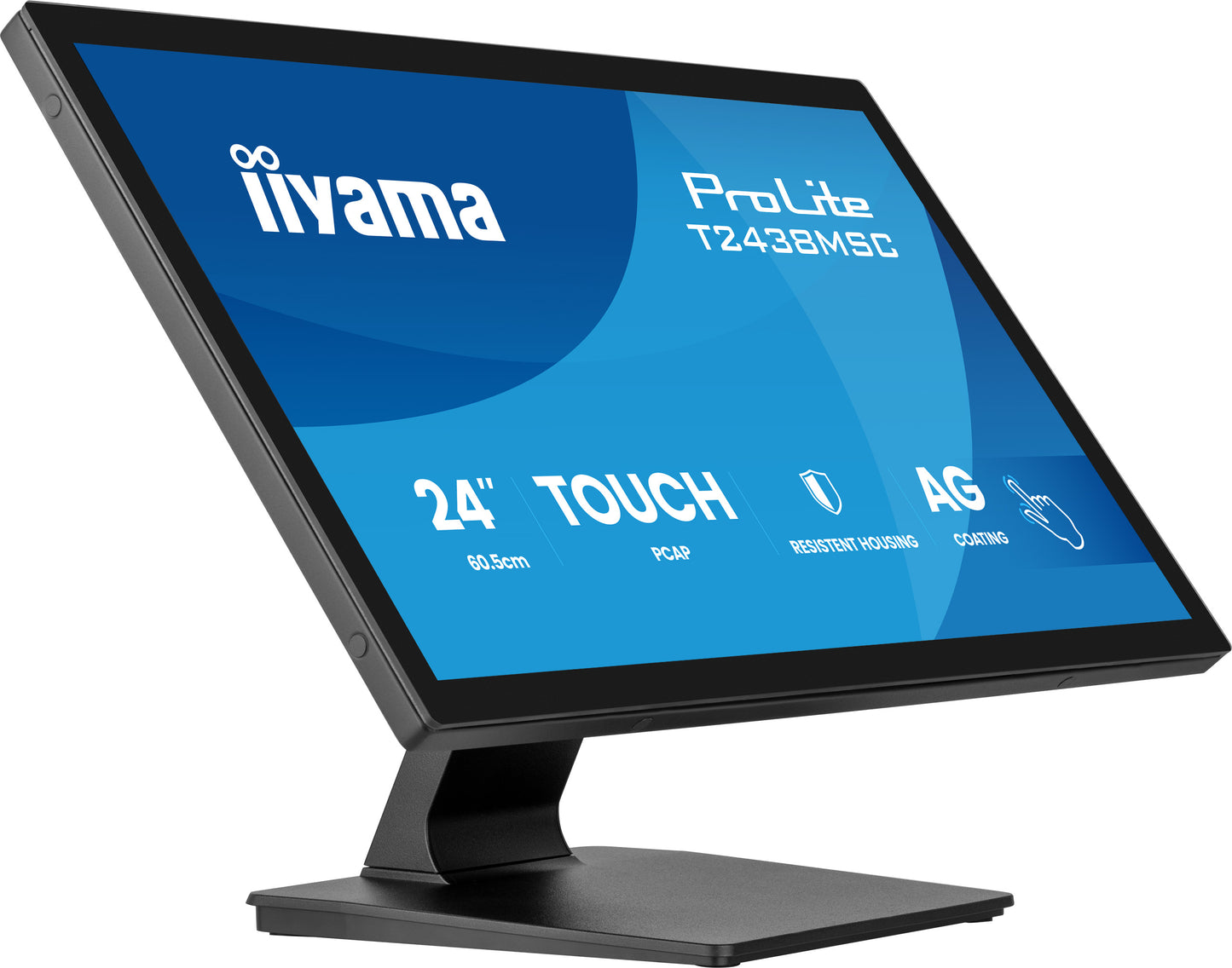 IIYAMA T2438MSC-B2 23,8inch Bonded PCAP Bezel Free 10P Touch with Anti-Fingerprint coating 1920x1080 IPS panel DisplayPort HDMI