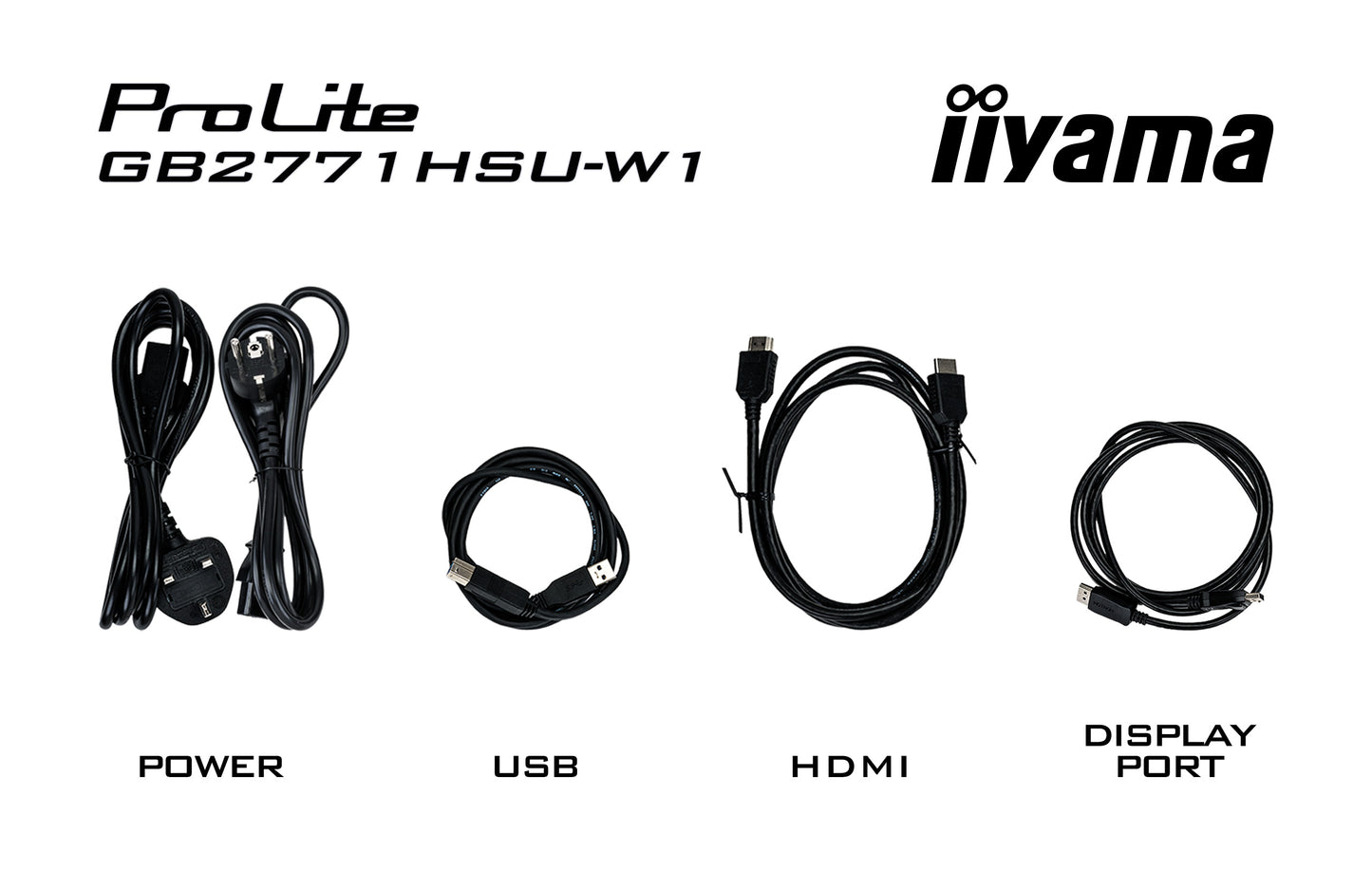 IIYAMA GB2771HSU-W1 27inch G-Master Red Eagle Fast IPS FHD 240Hz 350cd/m2 0.4ms 2xHDMI DP USB 3.2 USB Type-C Speakers 15cm Adj.