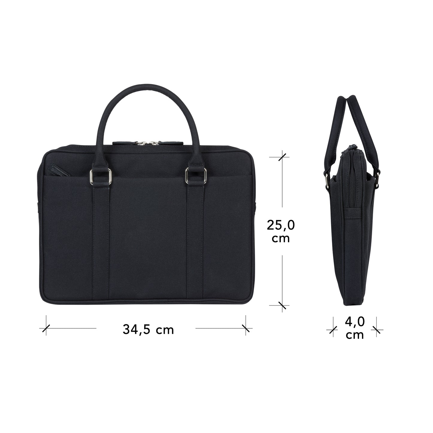 Stelvio-14 Slim Laptop Bag Recycled-BK