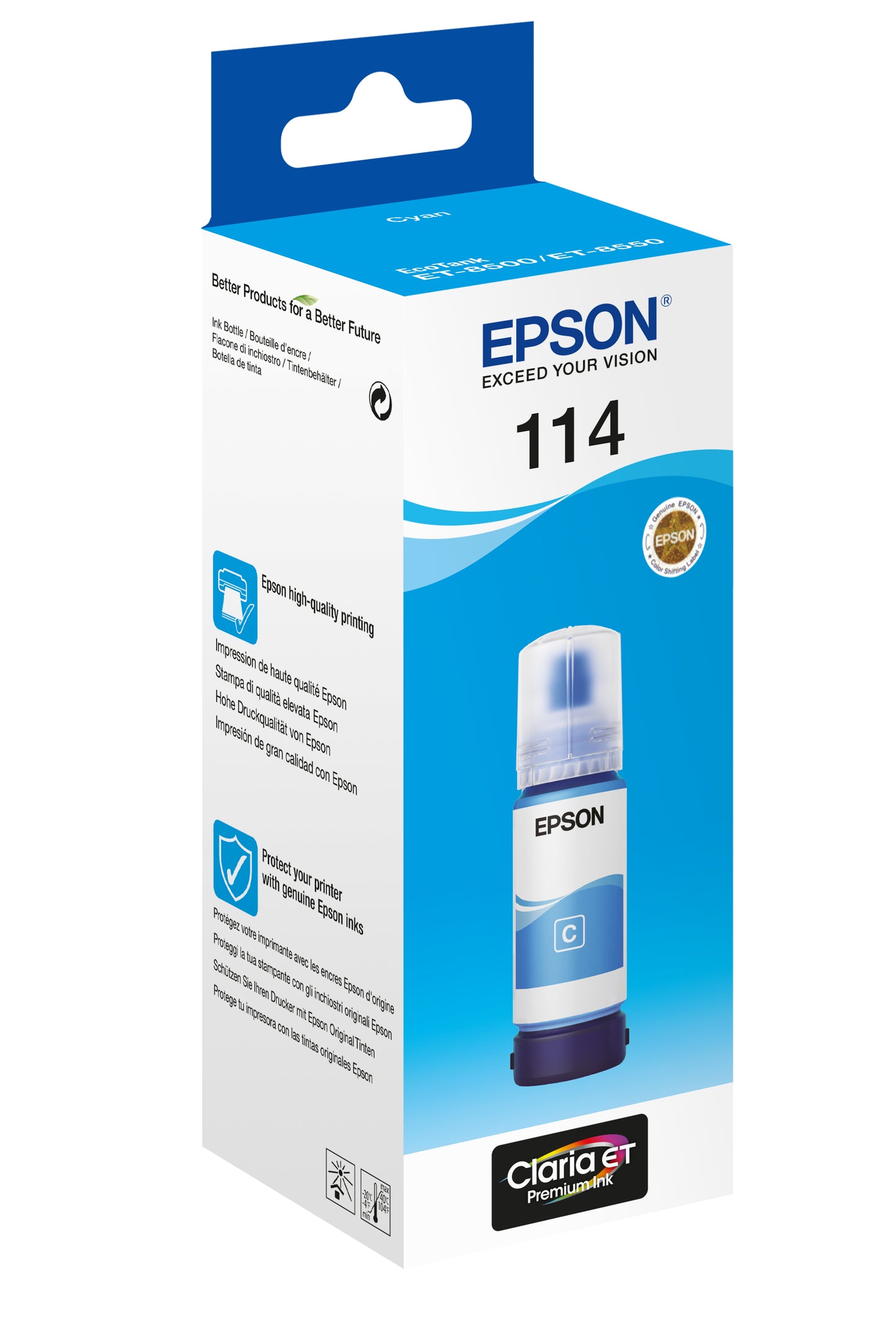 114 EcoTank Cyan ink bottle C13T07B240