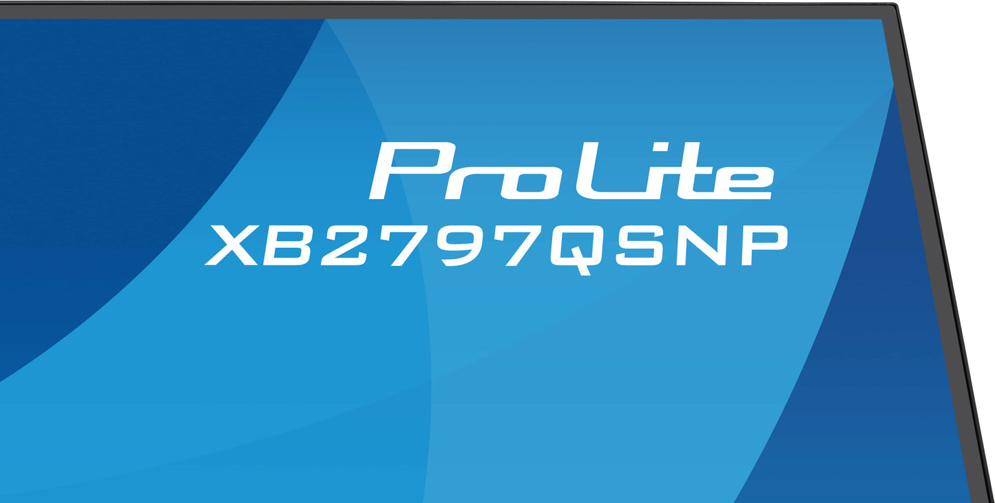 Iiyama Prolite XB2797QSNP-B1 27WIDE LCD, 2560 x 1440 QHD, IPS panel, LED Bl., Adaptive Sync, USB-Hub (2xOut v3.2 +2xUSB-C(7,5 Watt)), Pivot